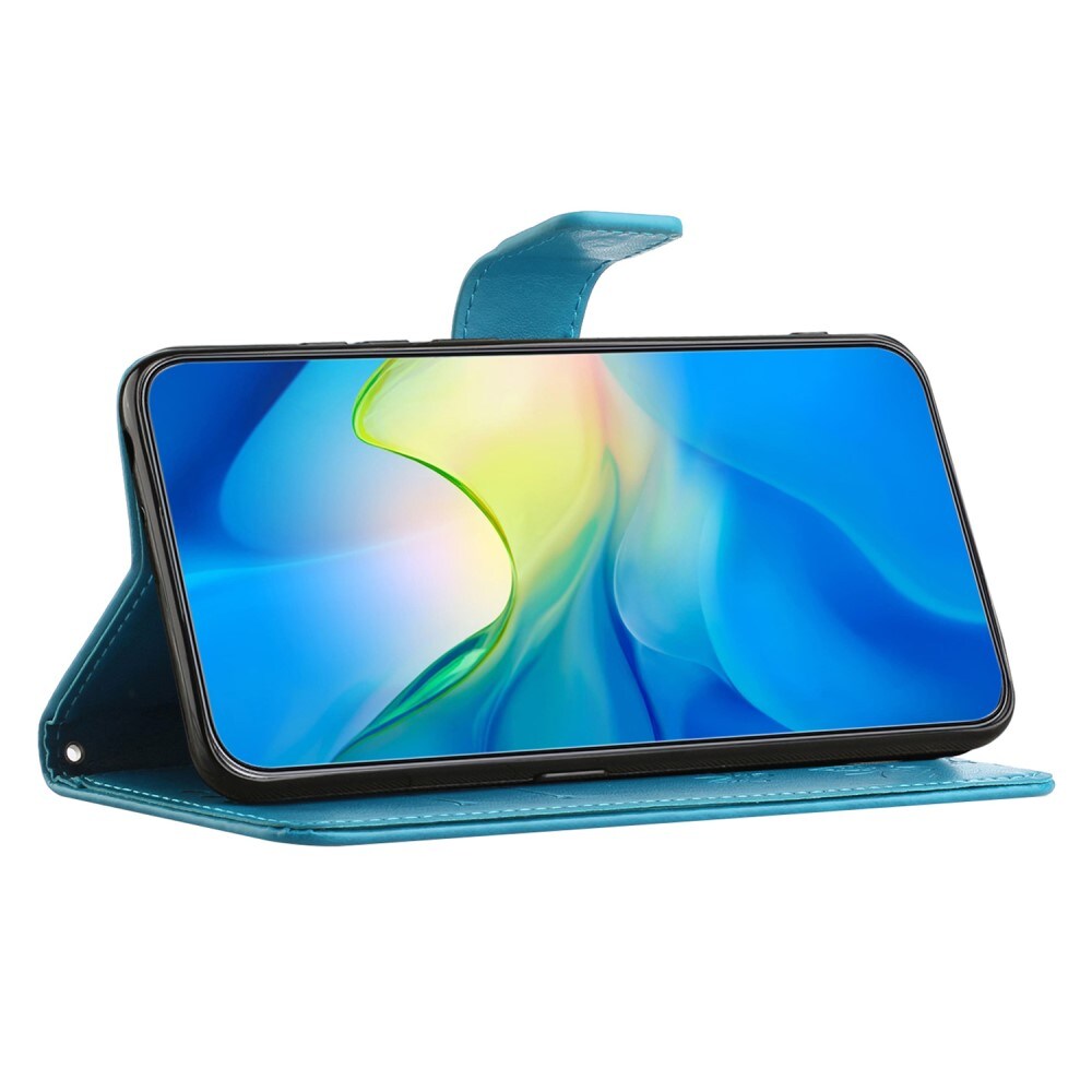 Motorola Moto G24 Mobiletui med sommerfugle, Blå