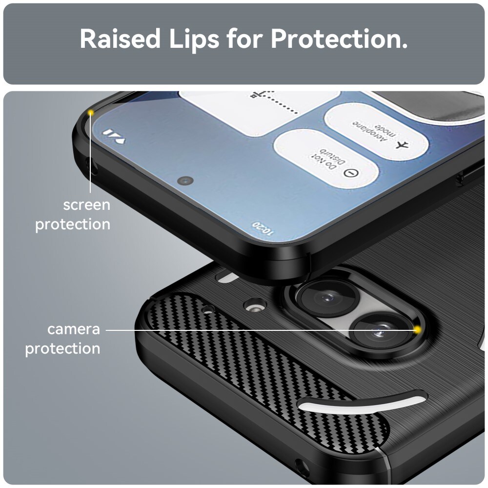 Nothing Phone 2a TPU-cover Brushed, Sort