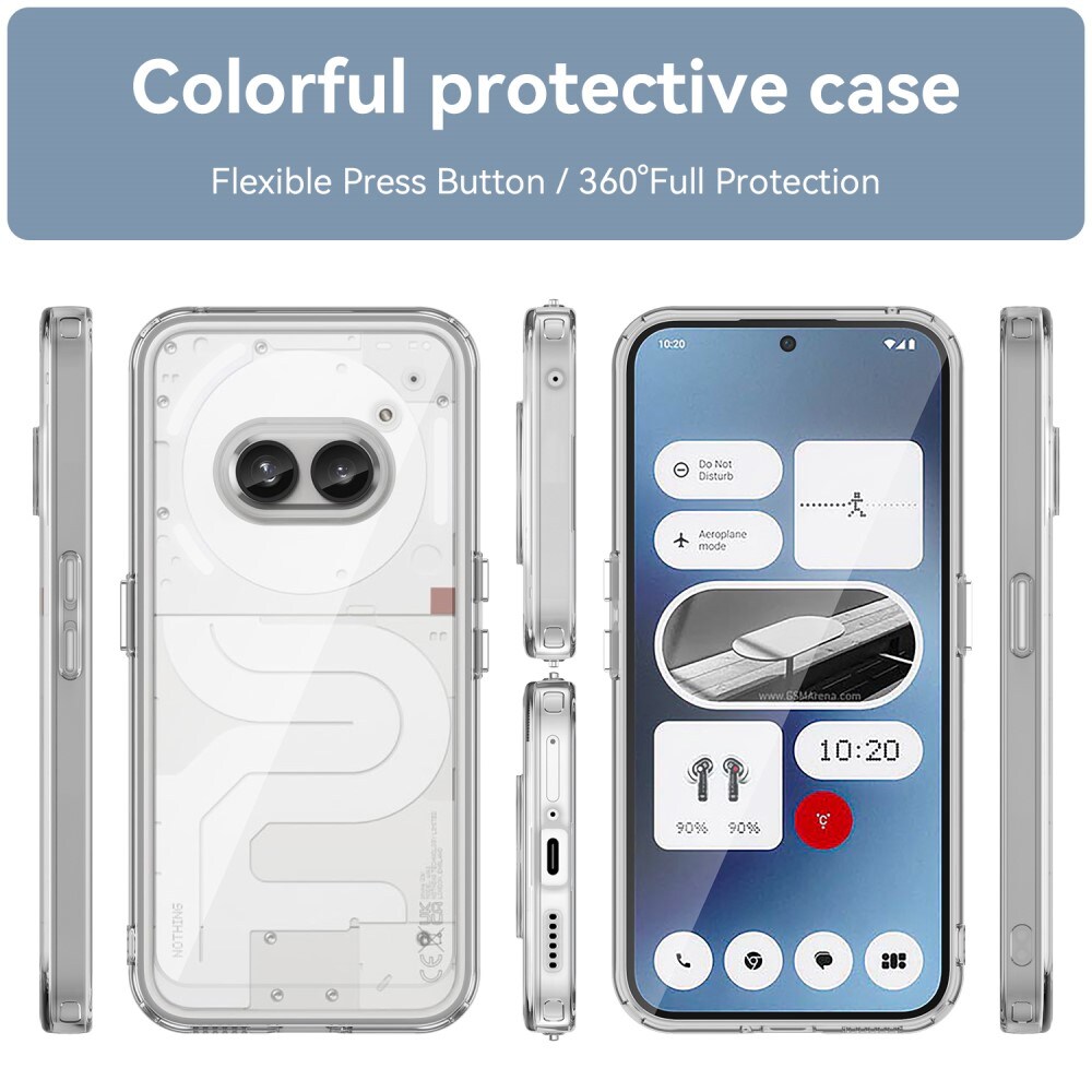 Nothing Phone 2a Crystal Hybrid-cover, Gennemsigtig