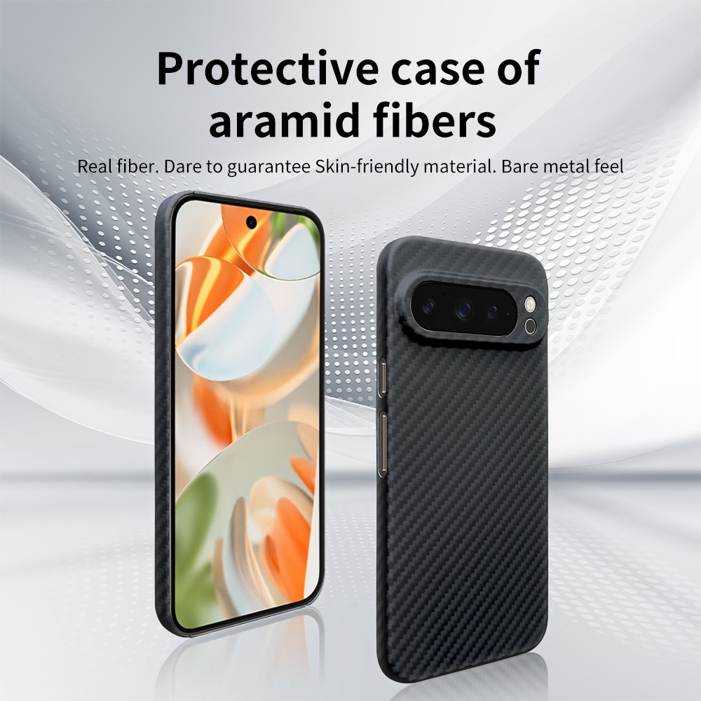 Google Pixel 9 Pro Slankt cover i aramidfiber, Sort