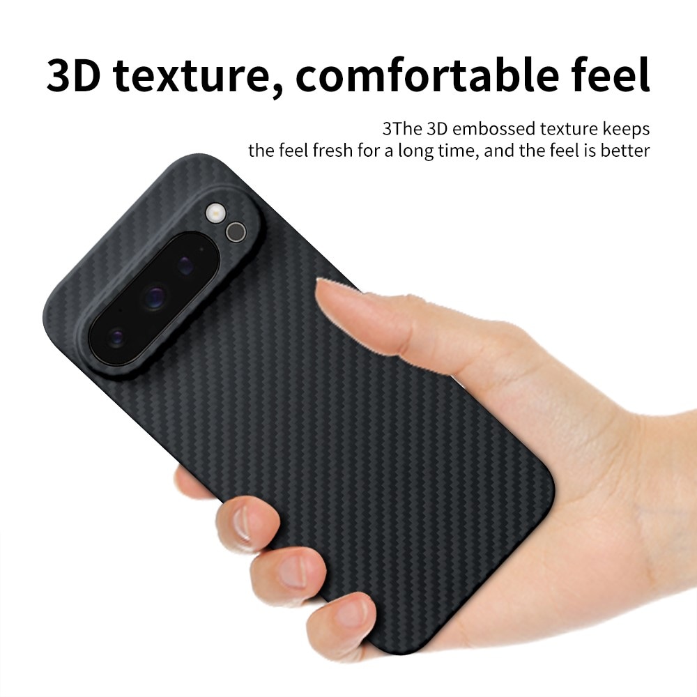 Google Pixel 9 Pro Slankt cover i aramidfiber, Sort