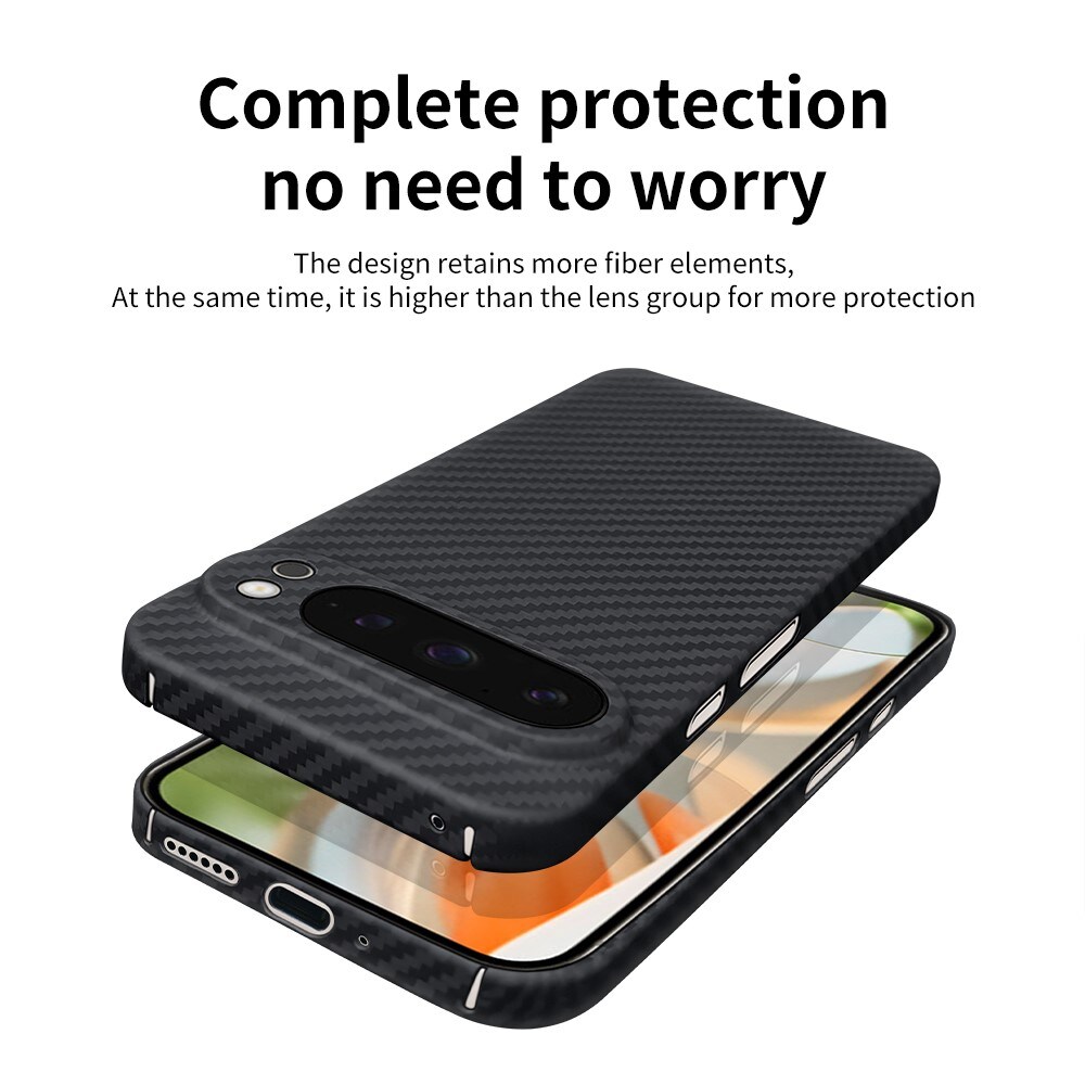 Google Pixel 9 Pro Slankt cover i aramidfiber, Sort