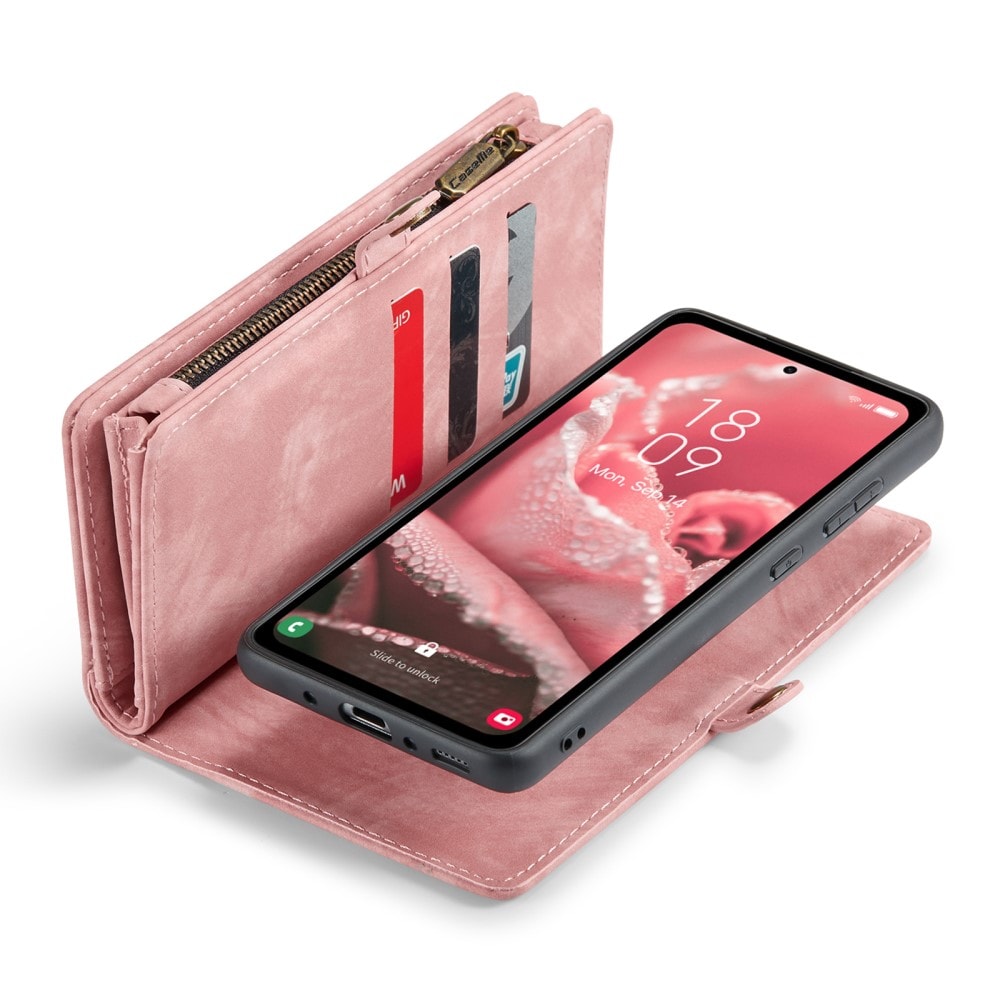 Samsung Galaxy A35 Rummeligt pungetui med mange kortholdere, Rød