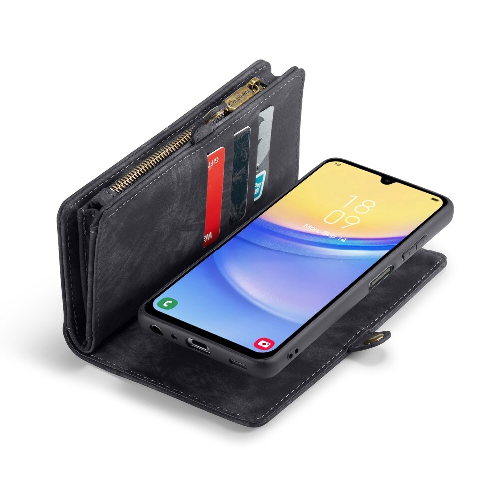 Samsung Galaxy A05s Rummeligt pungetui med mange kortholdere, Grå