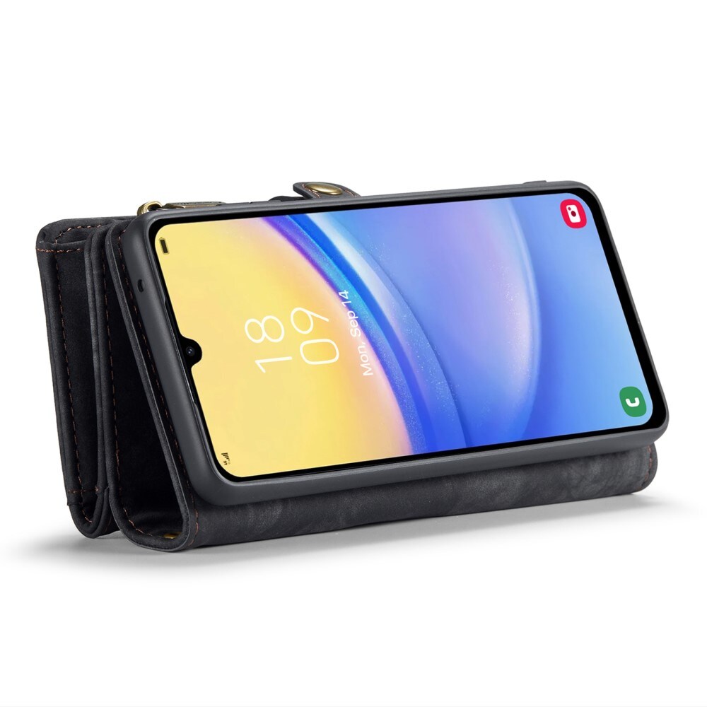 Samsung Galaxy A05s Rummeligt pungetui med mange kortholdere, Grå