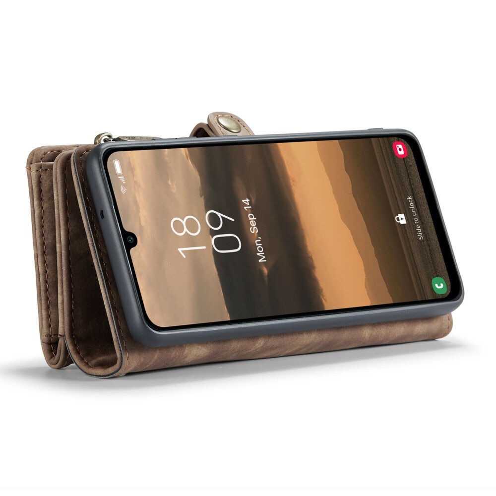 Samsung Galaxy A25 Rummeligt pungetui med mange kortholdere, Brun