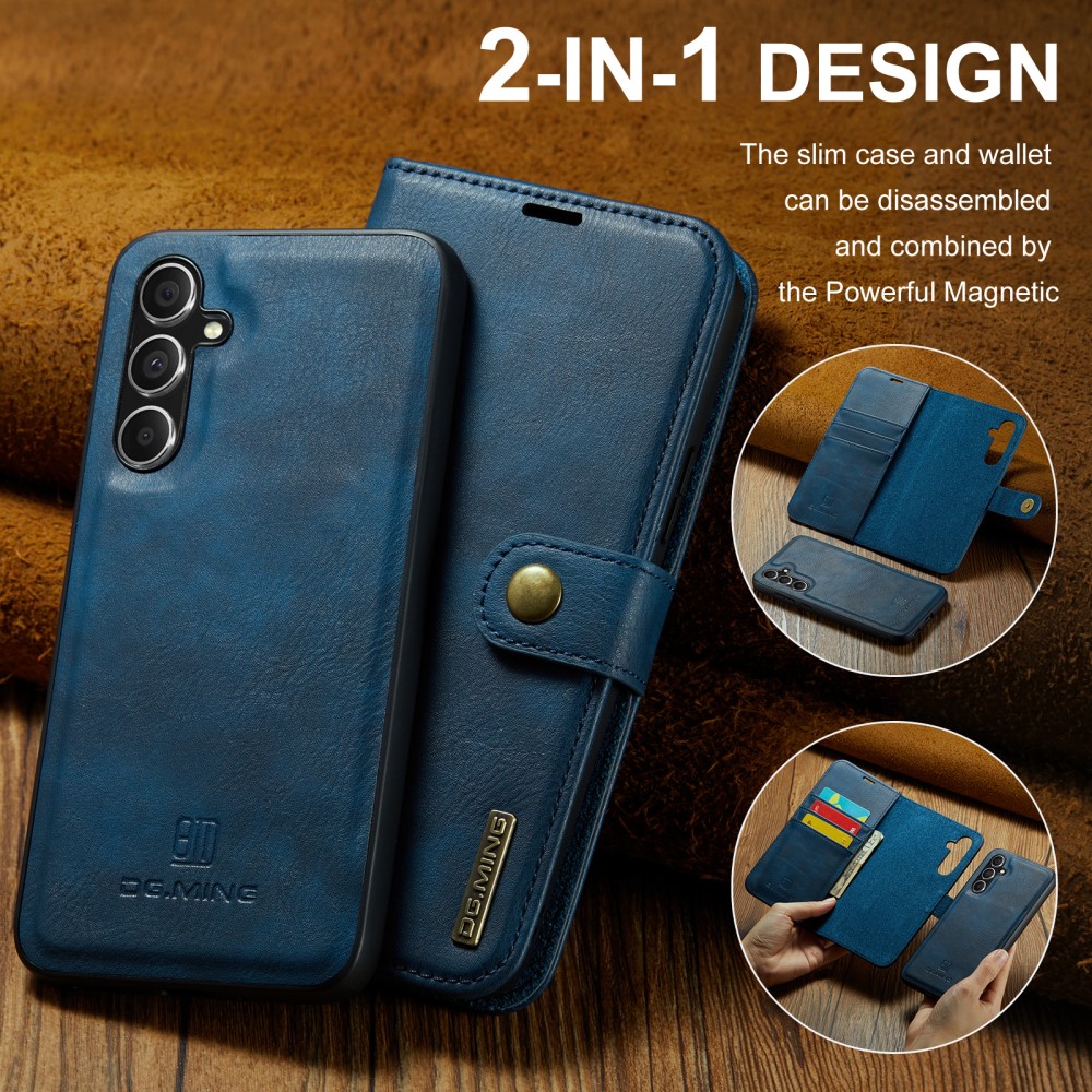 Samsung Galaxy A55 Pungetui med aftageligt cover, Blue