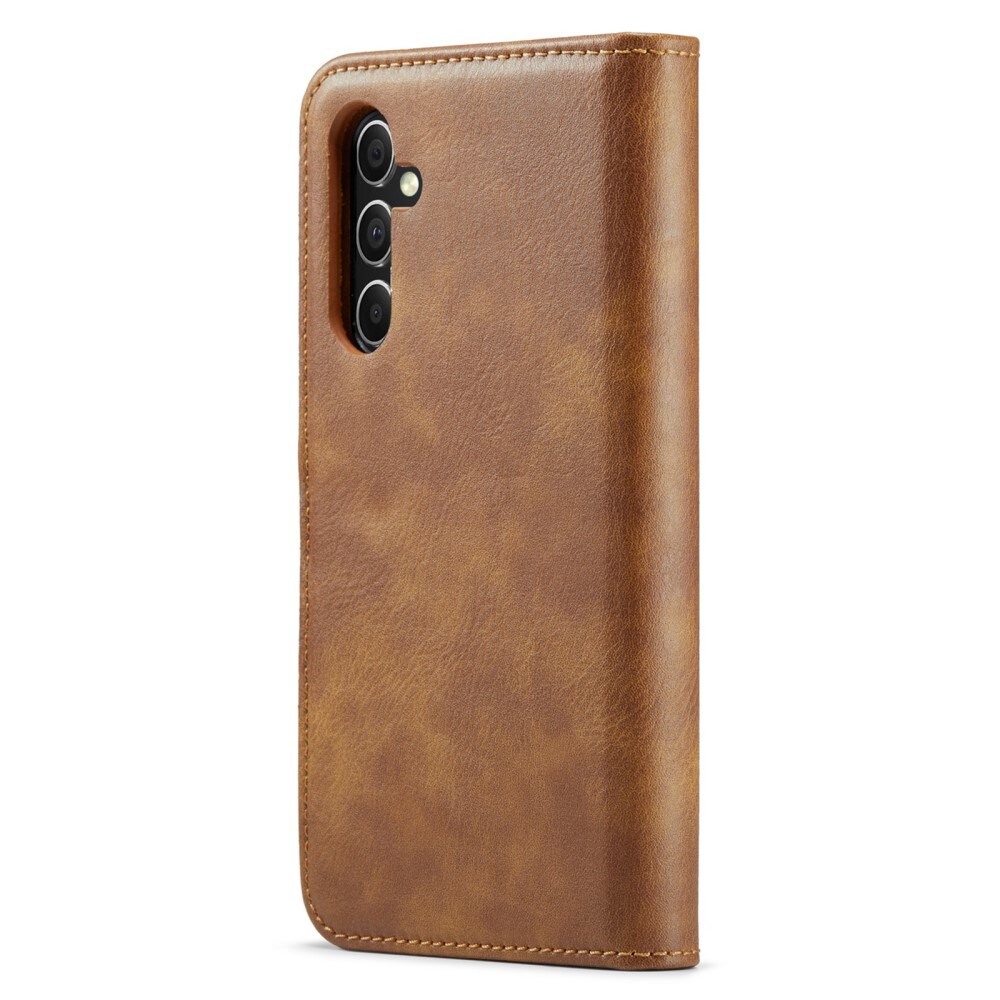 Samsung Galaxy A35 Pungetui med aftageligt cover, Cognac