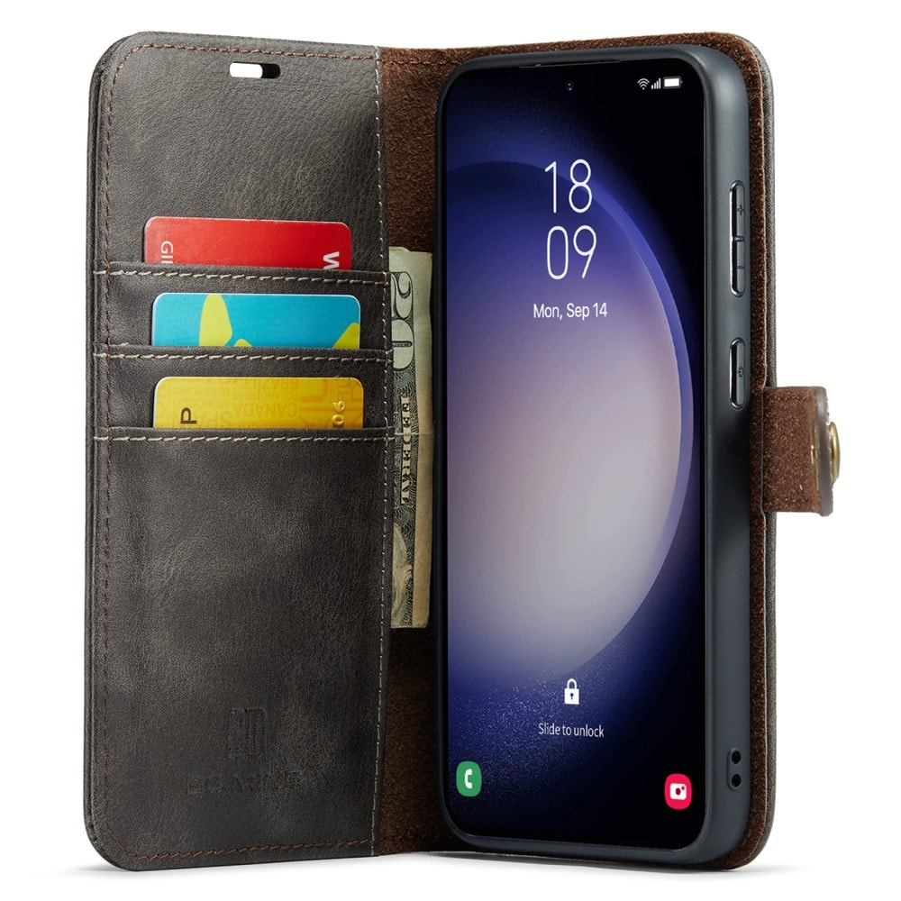 Samsung Galaxy A35 Pungetui med aftageligt cover, Brown