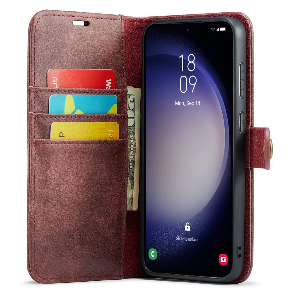 Samsung Galaxy A35 Pungetui med aftageligt cover, Red