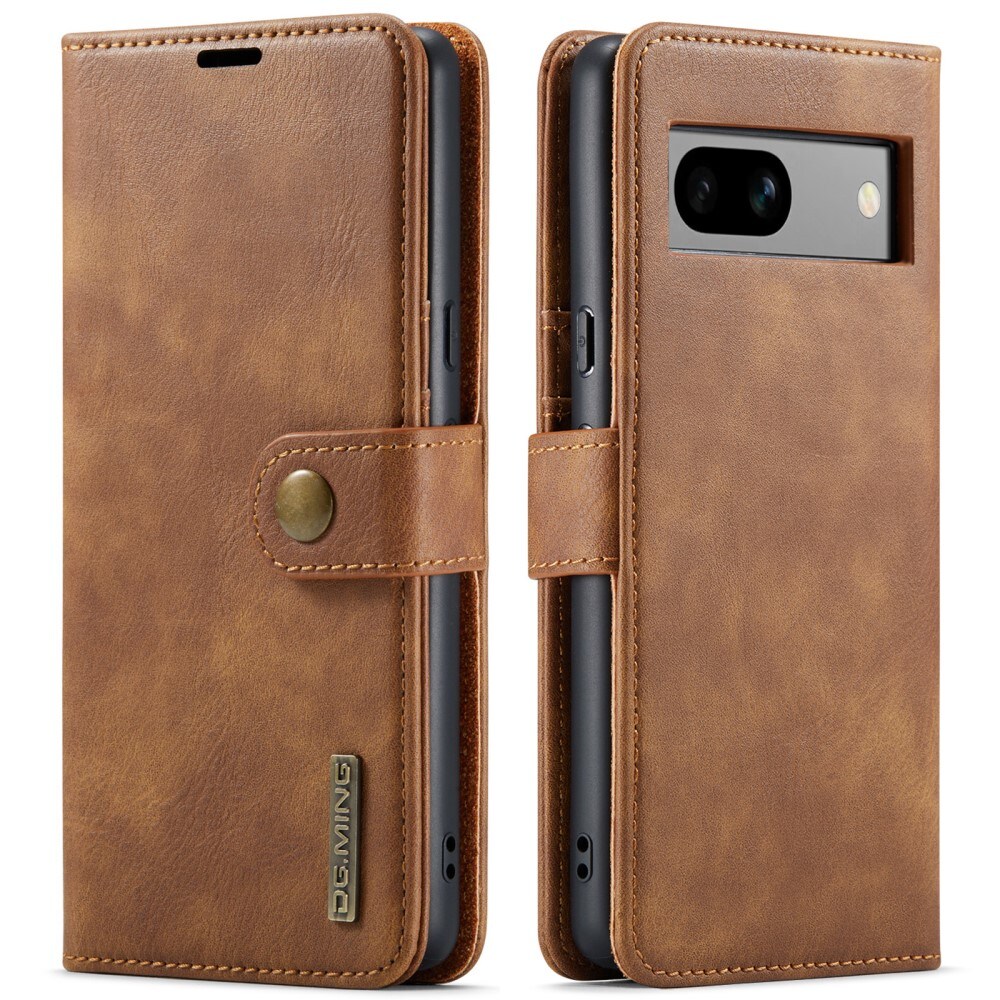 Google Pixel 8a Pungetui med aftageligt cover, Cognac