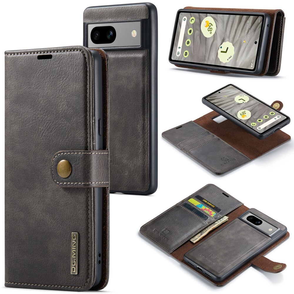 Google Pixel 8a Pungetui med aftageligt cover, Brown