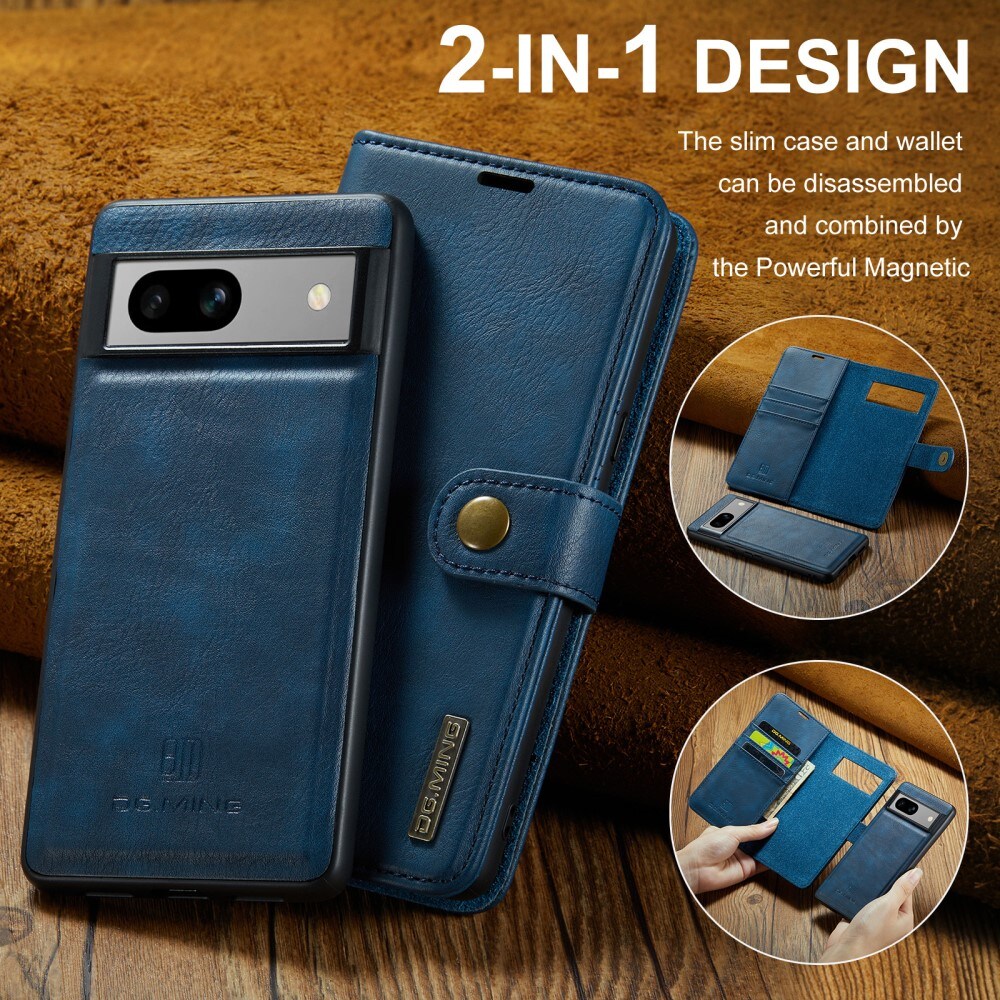 Google Pixel 8a Pungetui med aftageligt cover, Blue