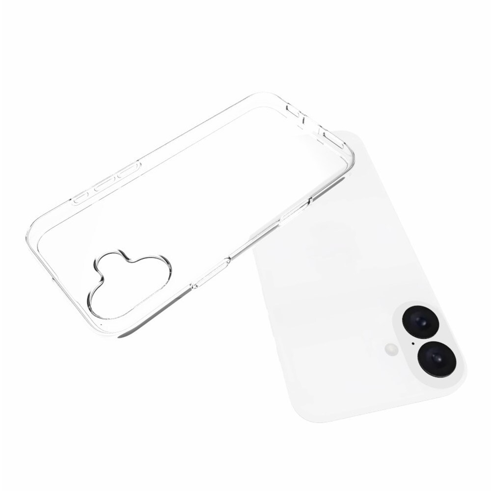 iPhone 16 Plus Tyndt TPU-cover, Gennemsigtig
