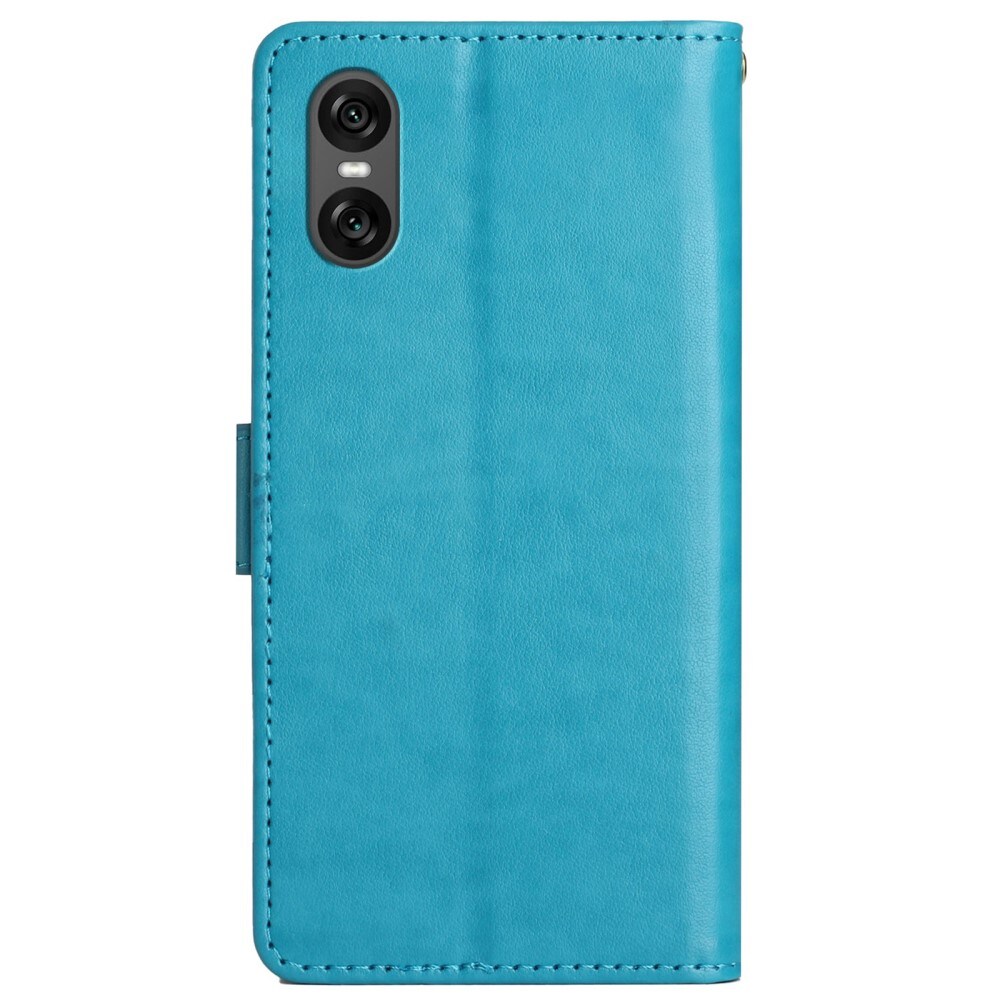Sony Xperia 10 VI Mobiletui med sommerfugle, Blå