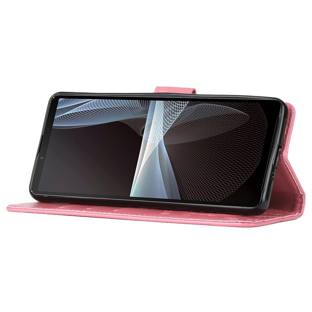 Sony Xperia 10 VI Mobiletui med sommerfugle, Lyserød