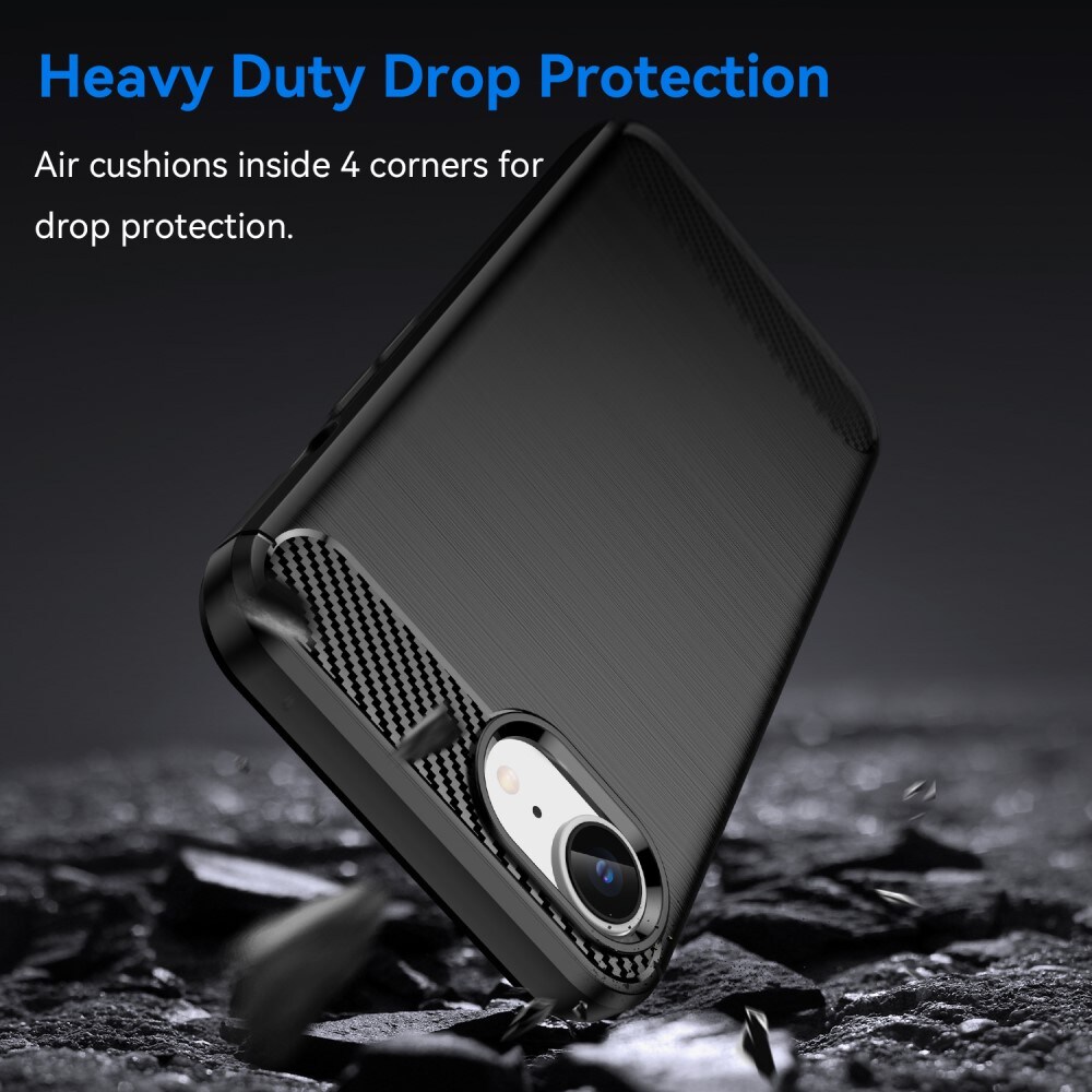 iPhone 16e TPU-cover Brushed, Sort