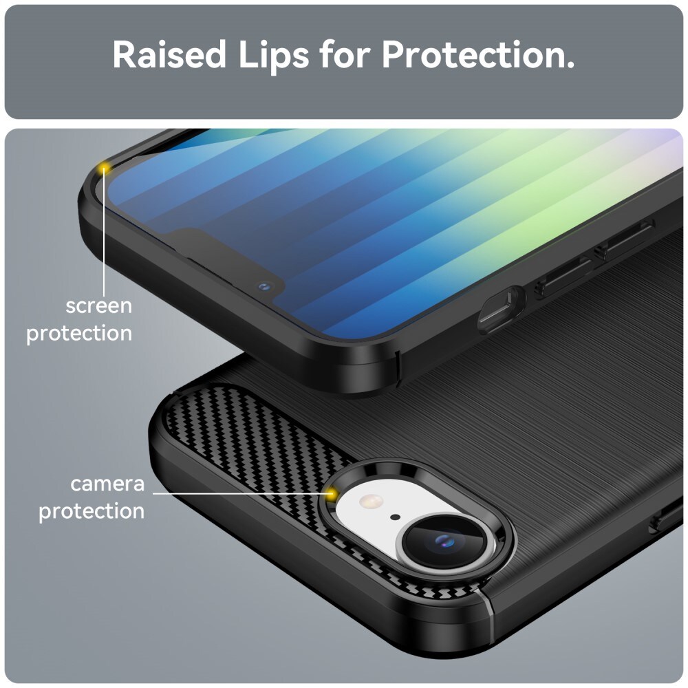 iPhone 16e TPU-cover Brushed, Sort