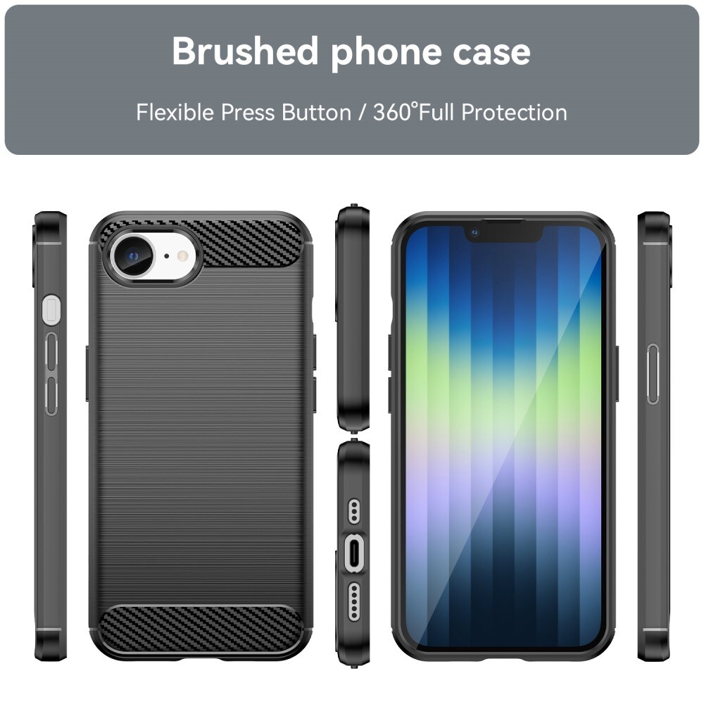 iPhone 16e TPU-cover Brushed, Sort