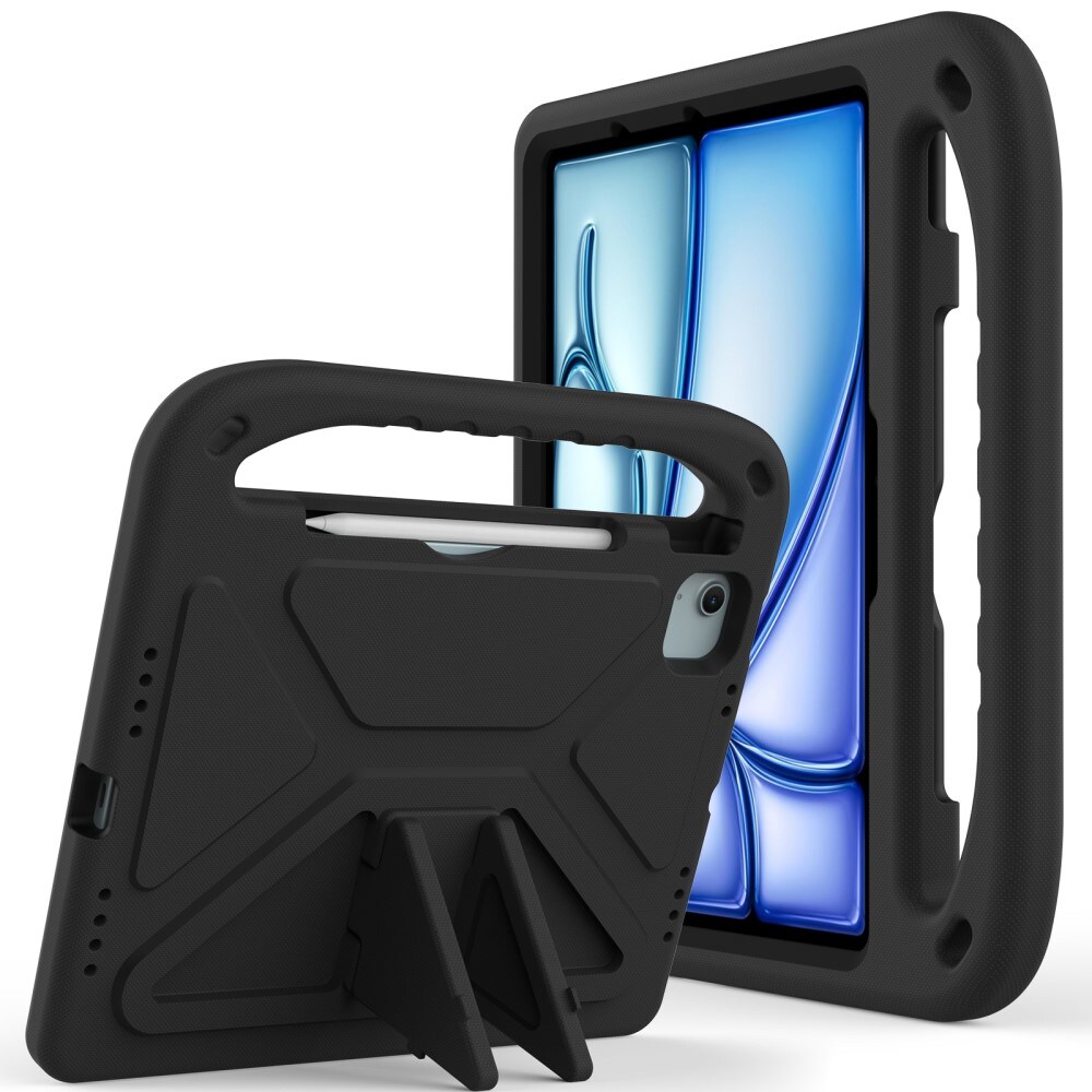 Apple iPad Air 11 7th Gen (2025) Stødsikkert cover/etui med håndtag - Perfekt til børn, Sort