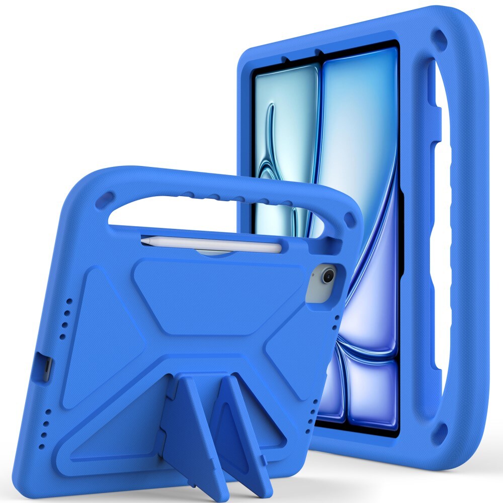 Apple iPad Air 11 6th Gen (2024) Stødsikkert cover/etui med håndtag - Perfekt til børn, Blå
