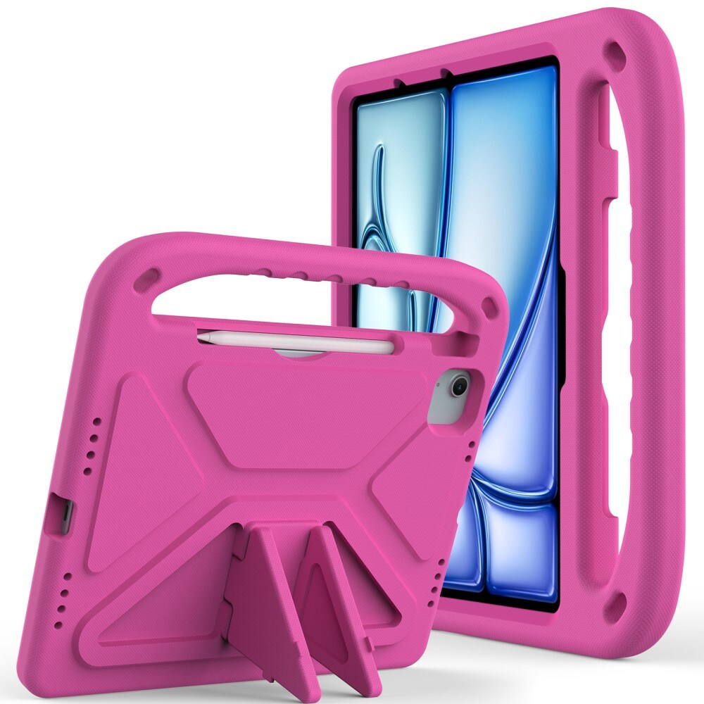 Apple iPad Air 11 6th Gen (2024) Stødsikkert cover/etui med håndtag - Perfekt til børn, Lyserød