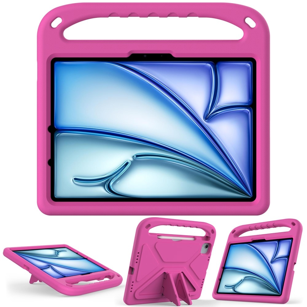 Apple iPad Air 11 7th Gen (2025) Stødsikkert cover/etui med håndtag - Perfekt til børn, Lyserød