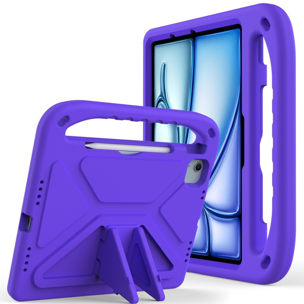 Apple iPad Pro 11 5th Gen (2024) Stødsikkert cover/etui med håndtag - Perfekt til børn, Lilla