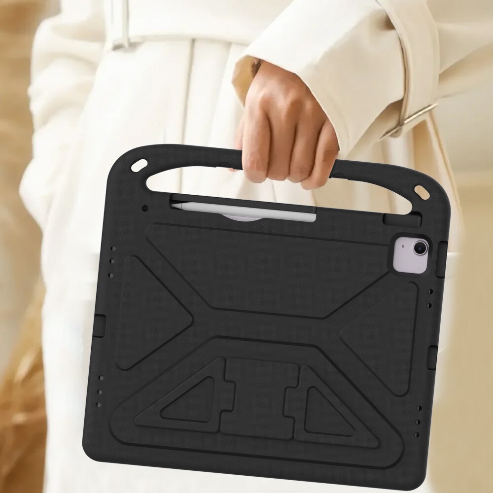 Apple iPad Air 13 (2024) Stødsikkert cover/etui med håndtag - Perfekt til børn, Sort