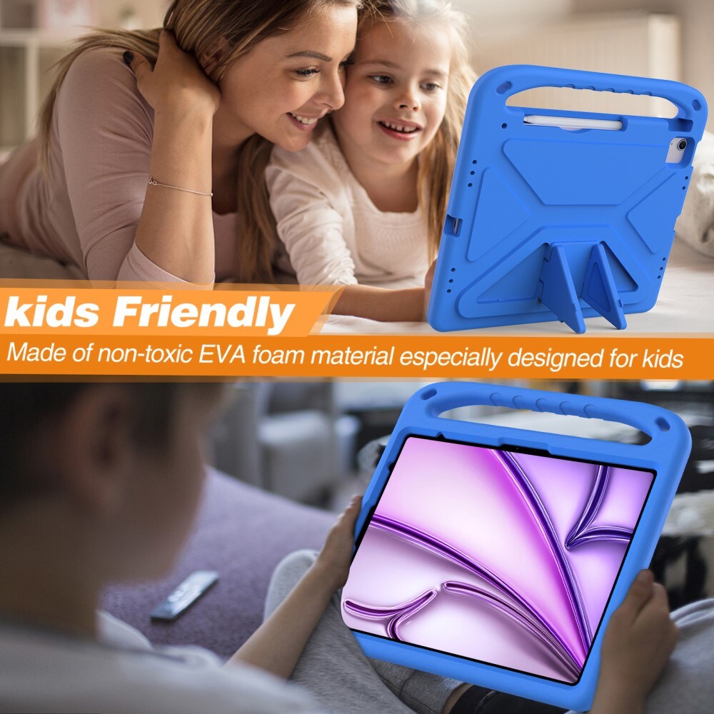 Apple iPad Pro 13 7th Gen (2024) Stødsikkert cover/etui med håndtag - Perfekt til børn, Blå