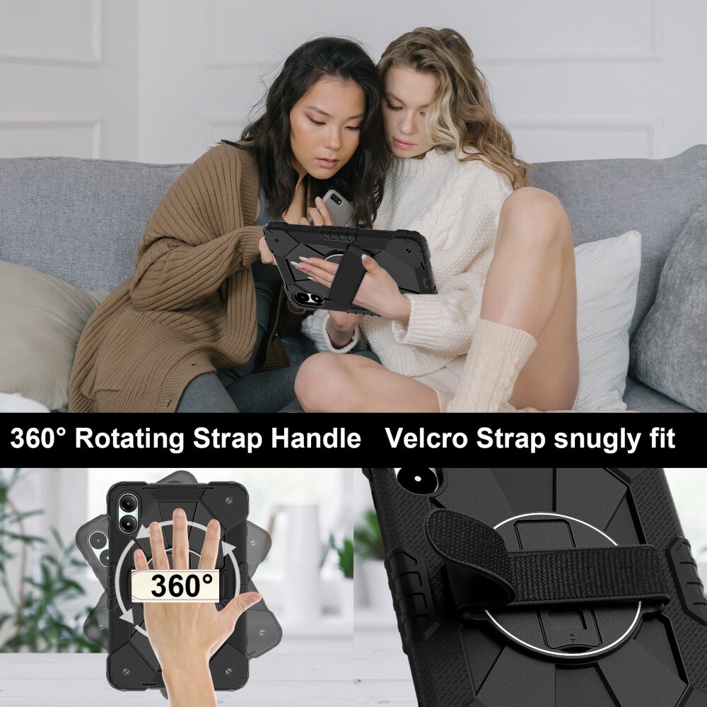 Xiaomi Redmi Pad Pro Robust hybridskal med skulderrem Sort