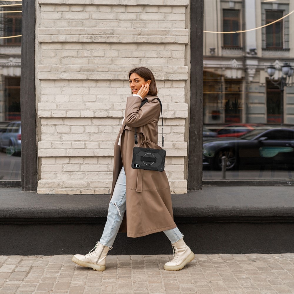 Xiaomi Redmi Pad Pro Robust hybridskal med skulderrem Sort