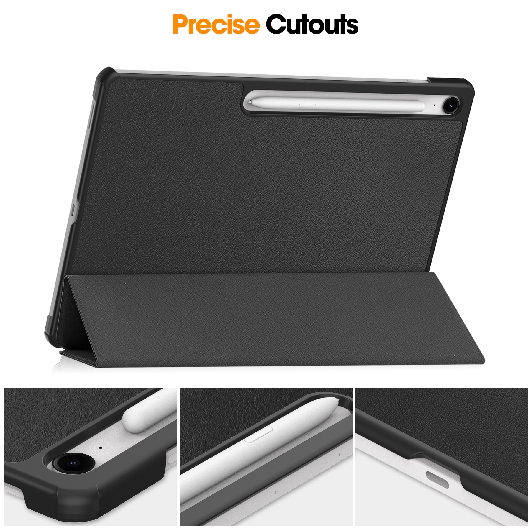 Samsung Galaxy Tab S10 FE Plus Tri-Fold etui, Sort