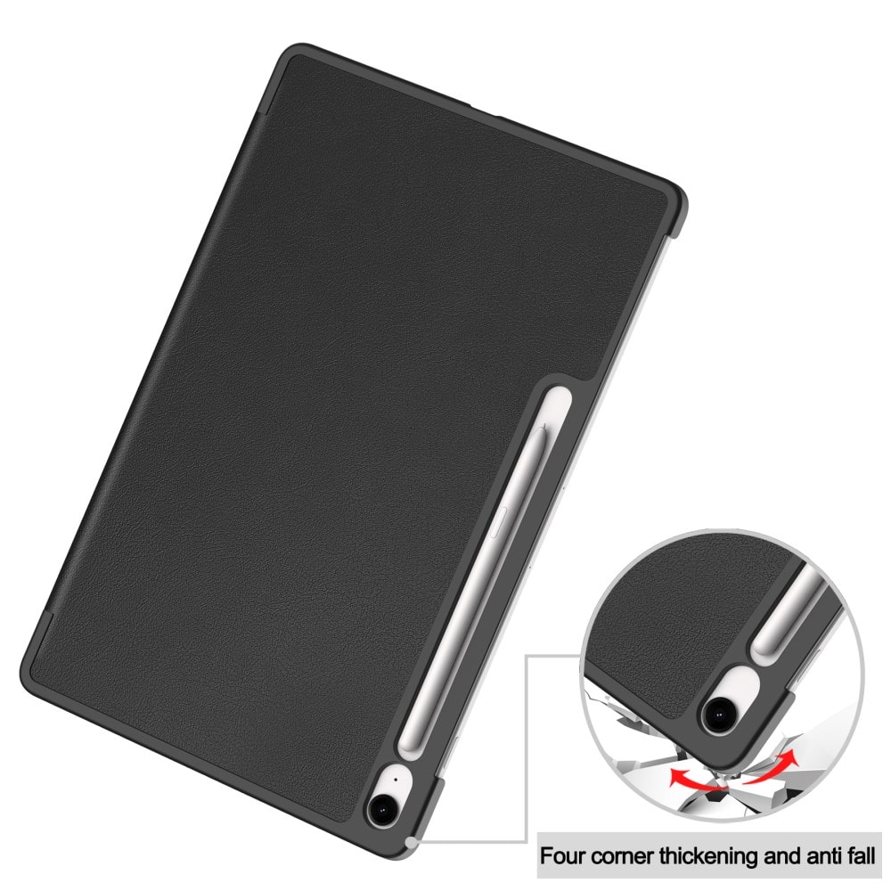 Samsung Galaxy Tab S10 FE Plus Tri-fold etui med penneholder, Sort