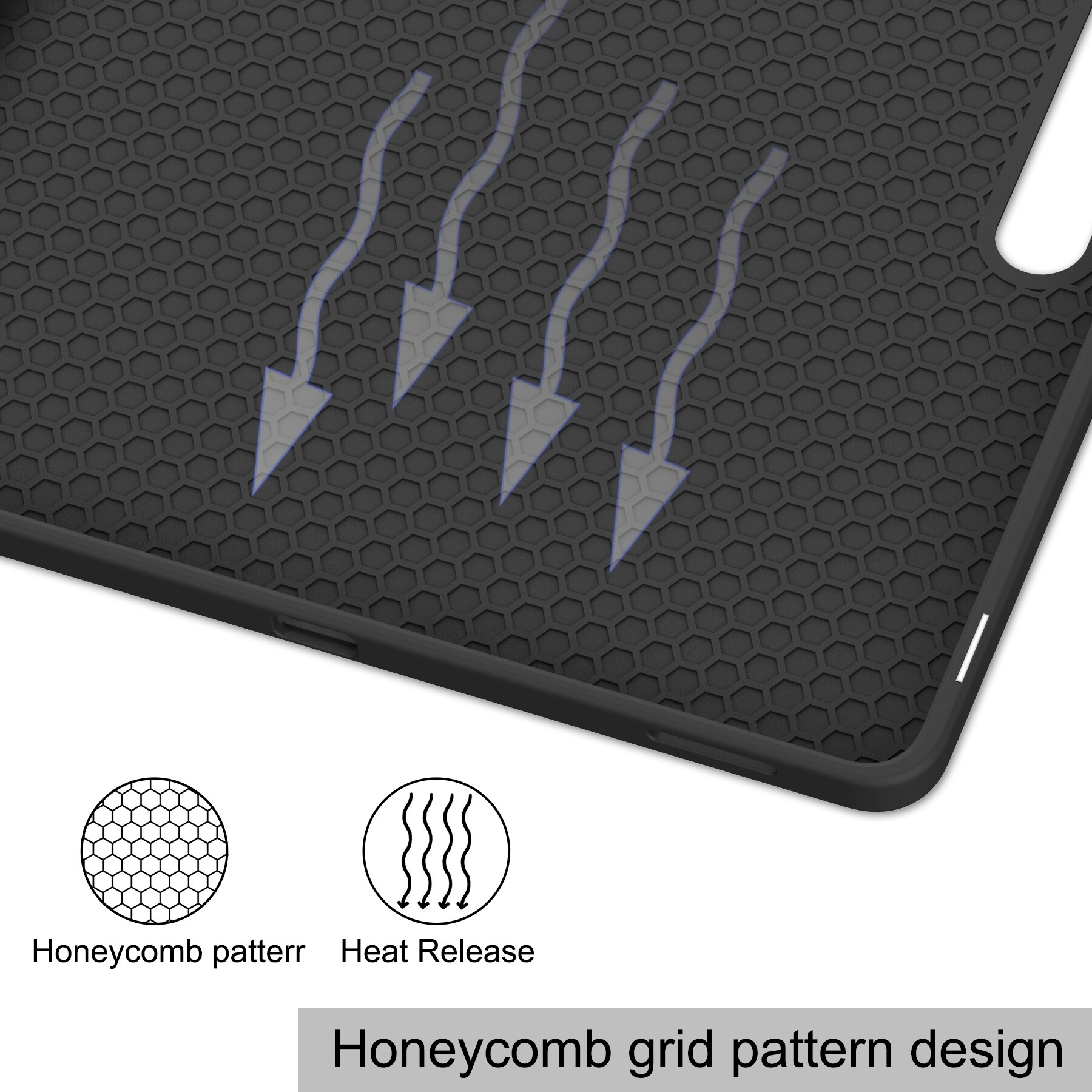 Samsung Galaxy Tab S10 FE Plus Tri-fold etui med penneholder, Sort