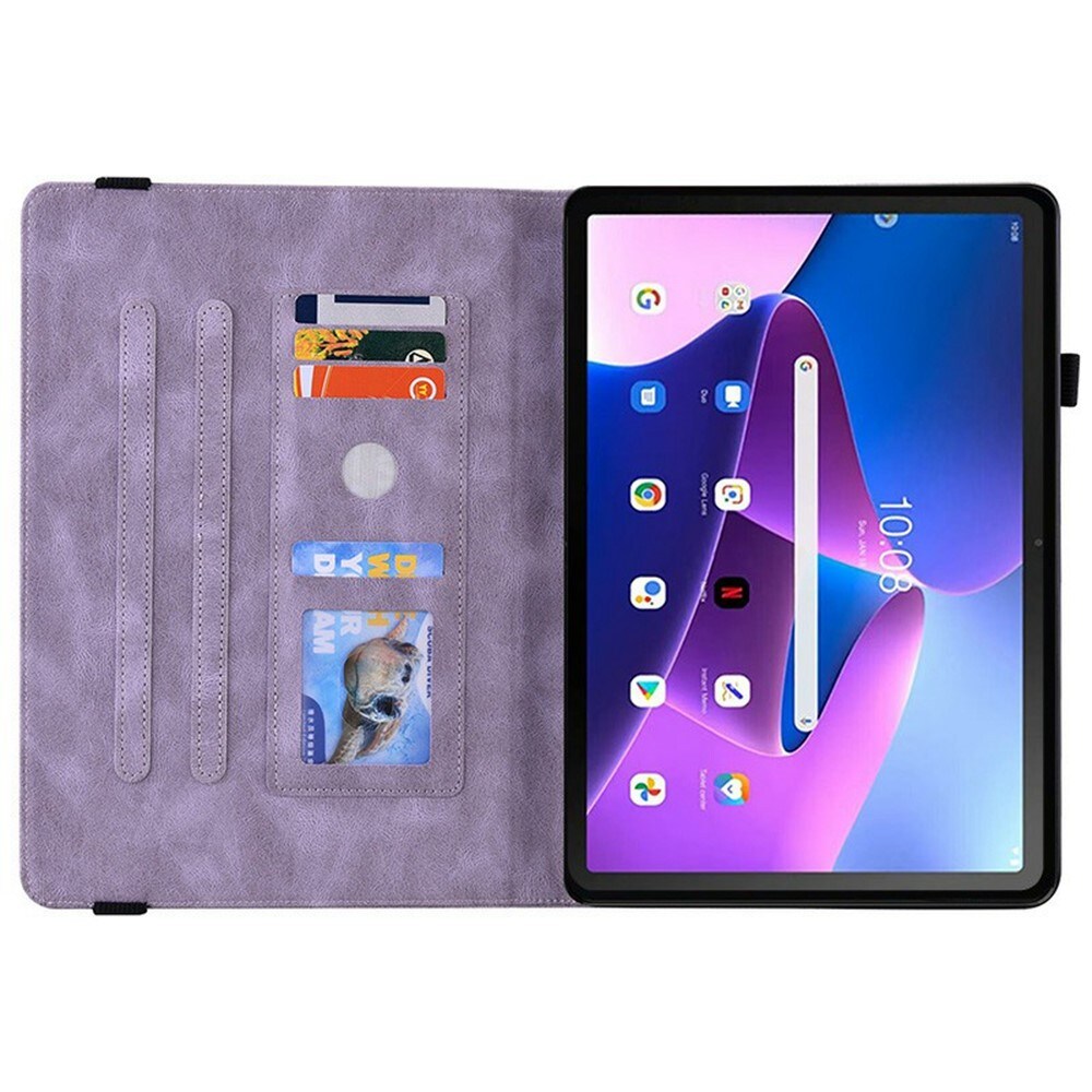  Lenovo Tab Etui med sommerfugle, Lilla