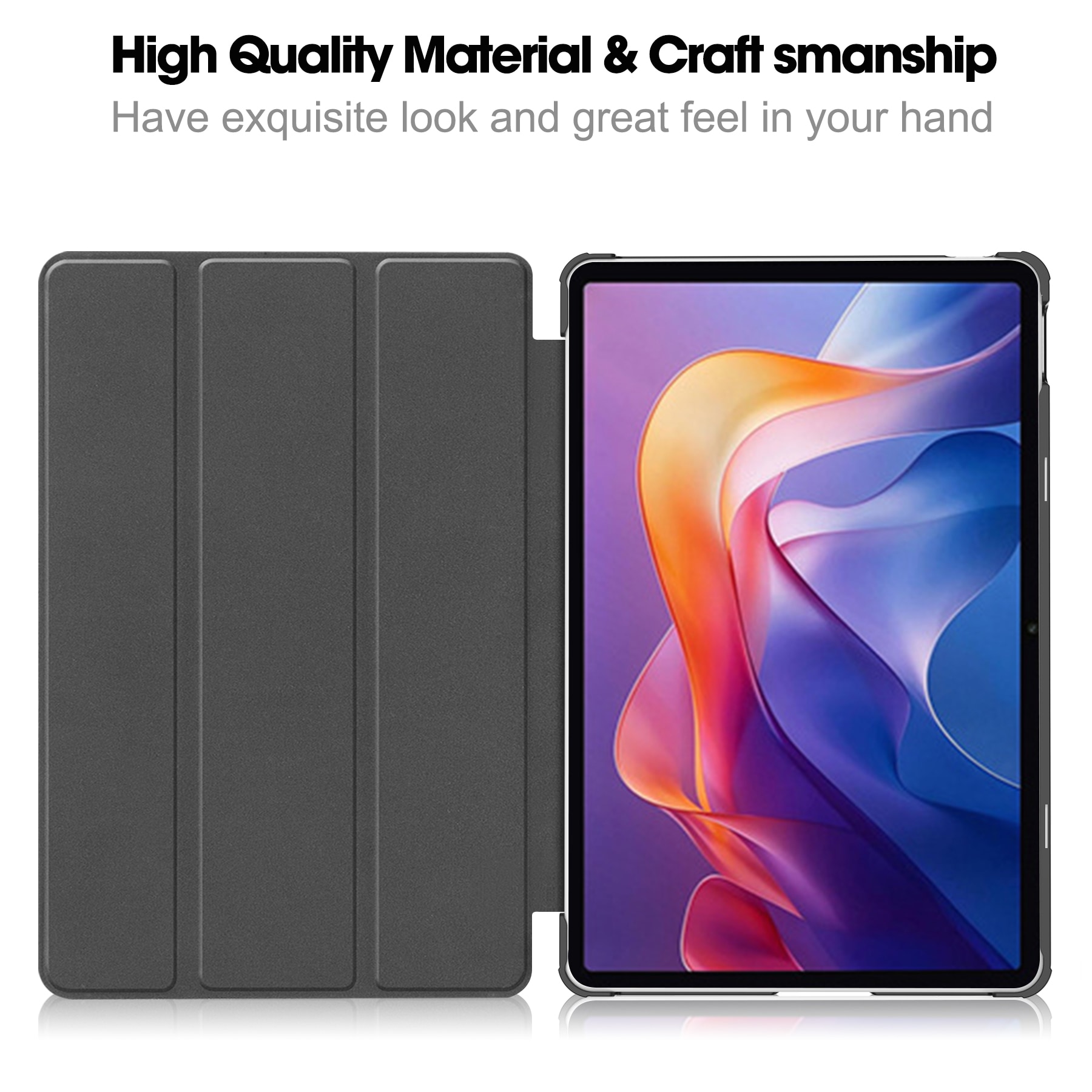 Xiaomi Redmi Pad 2 Tri-Fold etui, Sort