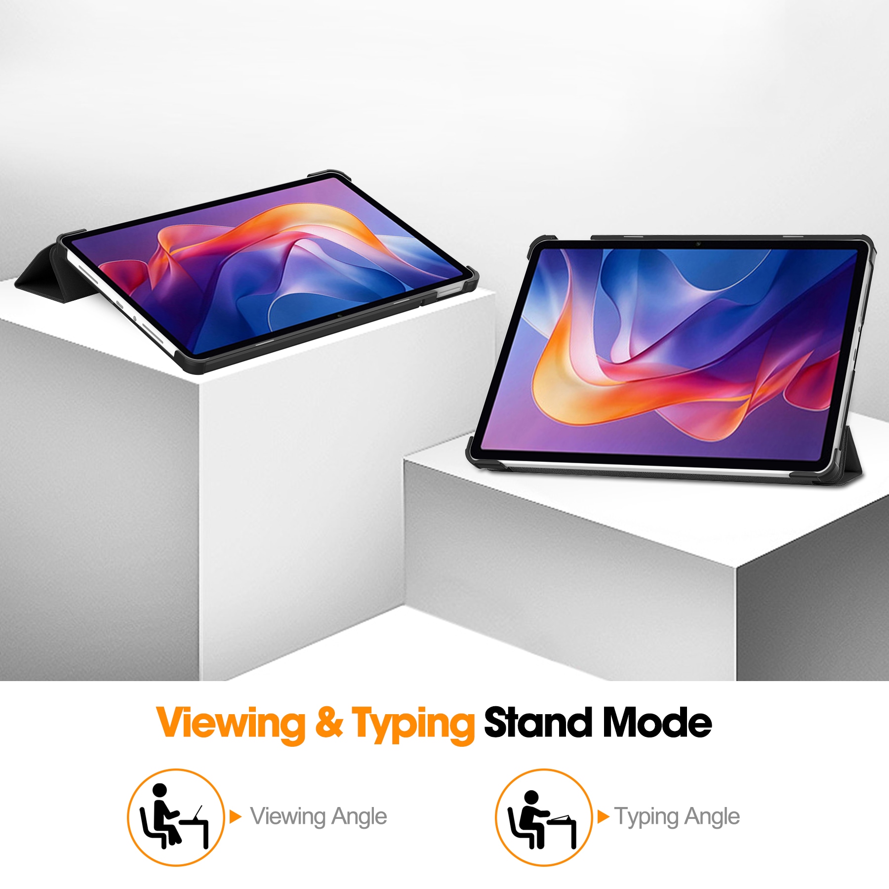 Xiaomi Redmi Pad 2 Tri-Fold etui, Sort
