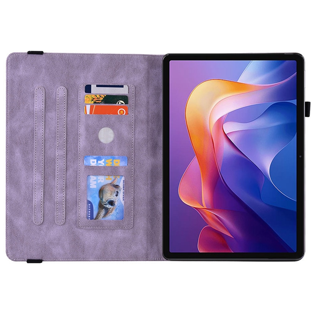 Xiaomi Redmi Pad 2 Etui med sommerfugle, Lilla