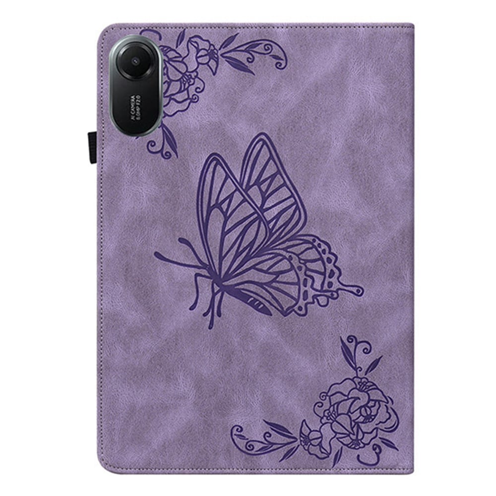 Xiaomi Redmi Pad 2 Etui med sommerfugle, Lilla