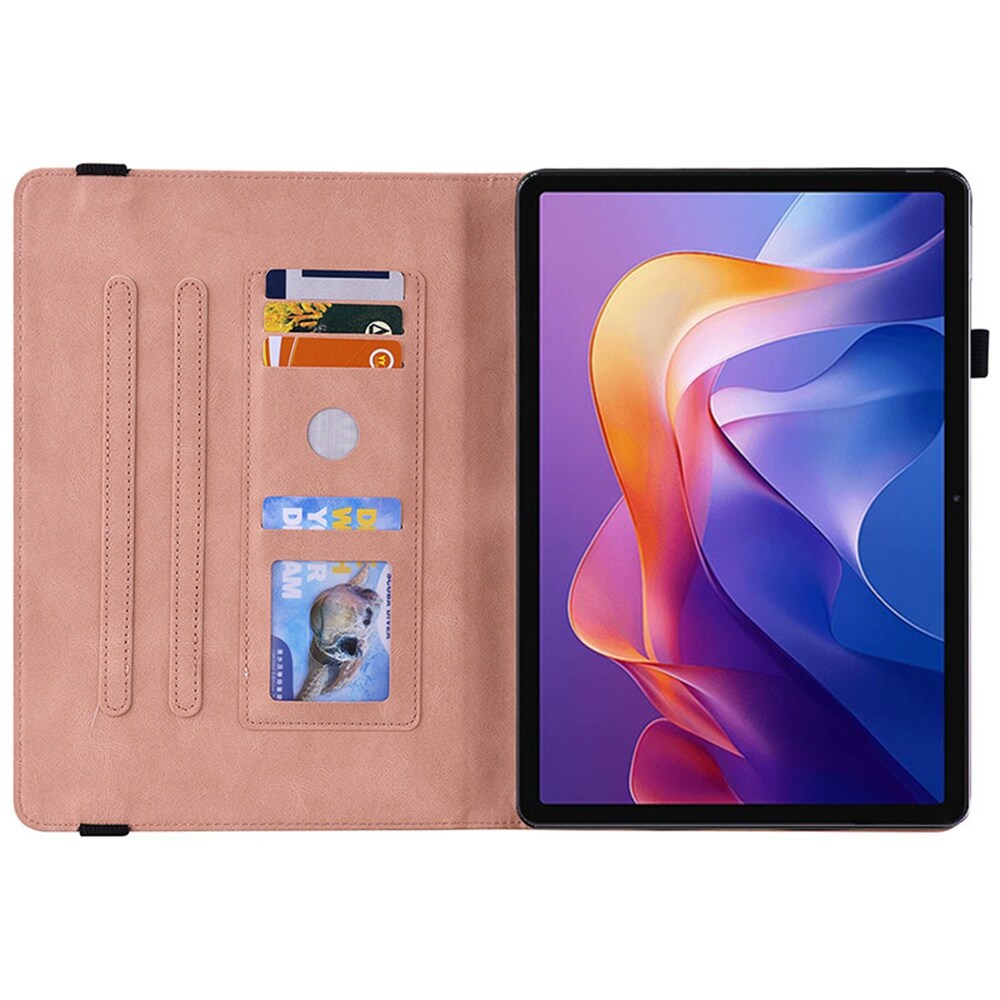 Xiaomi Redmi Pad 2 Etui med sommerfugle, Lyserød
