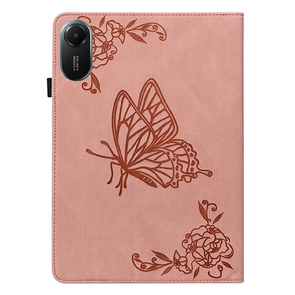Xiaomi Redmi Pad 2 Etui med sommerfugle, Lyserød