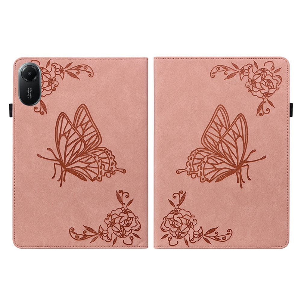 Xiaomi Redmi Pad 2 Etui med sommerfugle, Lyserød