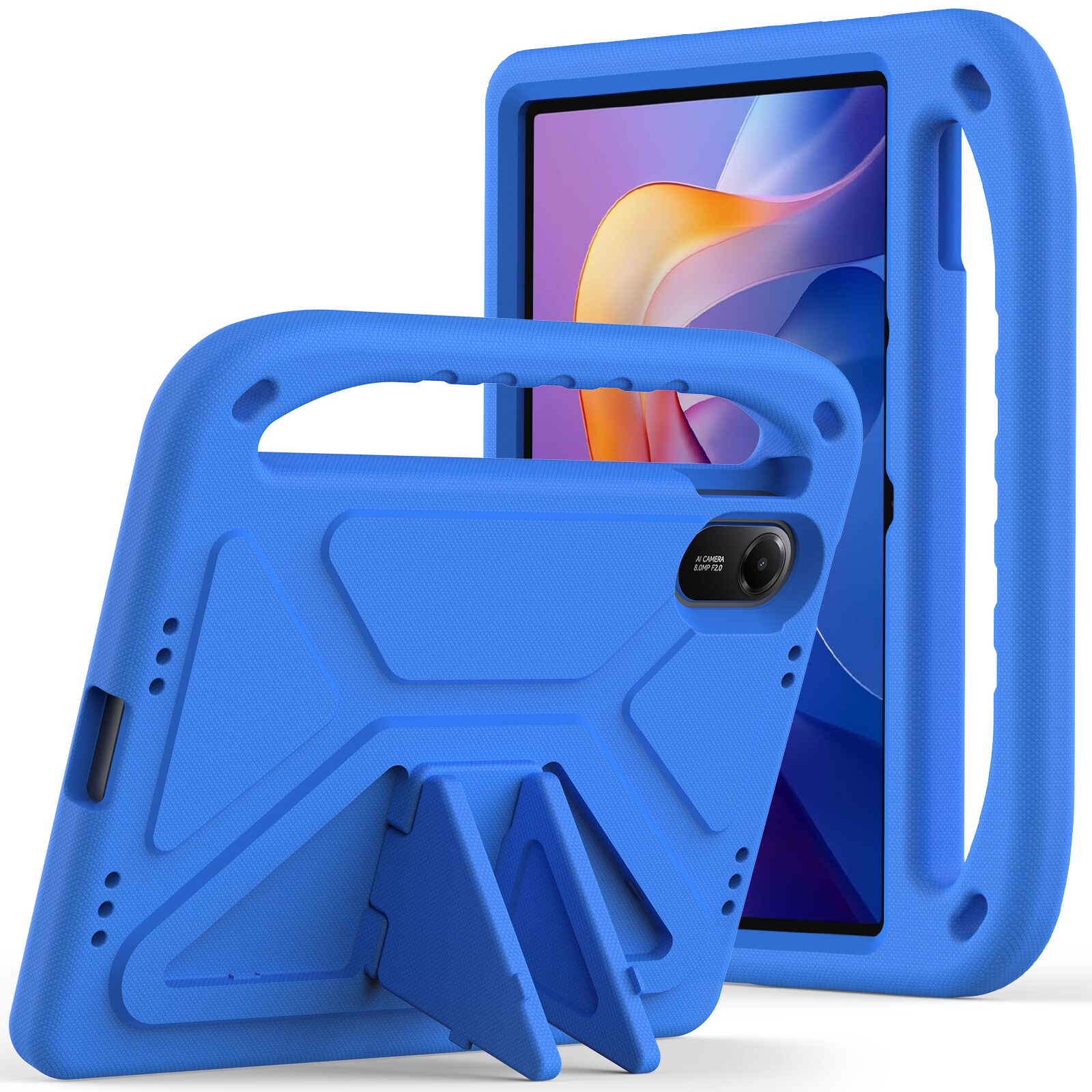 Xiaomi Redmi Pad 2 Stødsikkert cover/etui med håndtag - Perfekt til børn, Blå