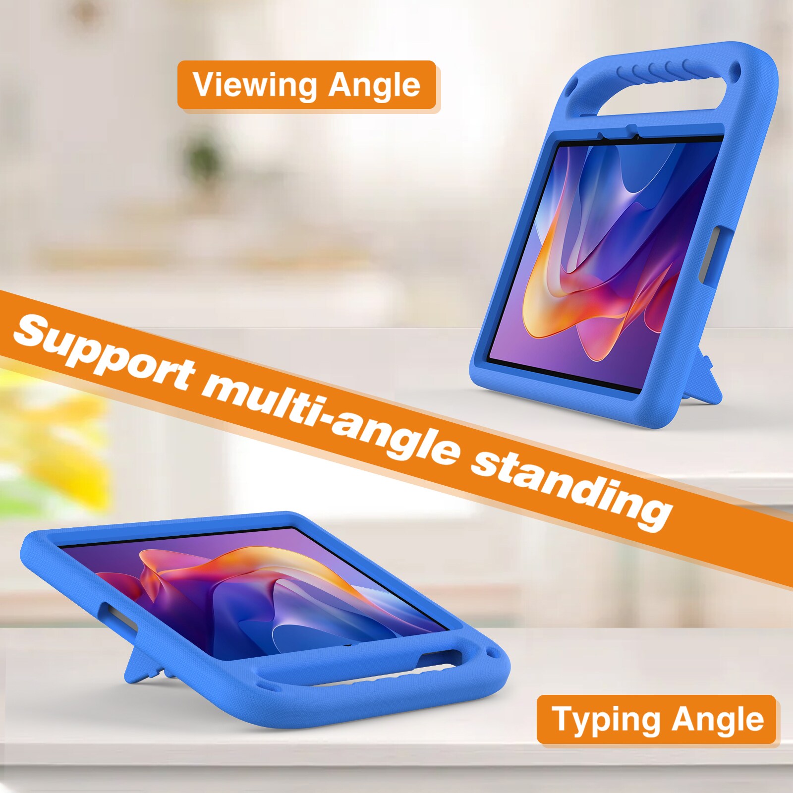Xiaomi Redmi Pad 2 Stødsikkert cover/etui med håndtag - Perfekt til børn, Blå
