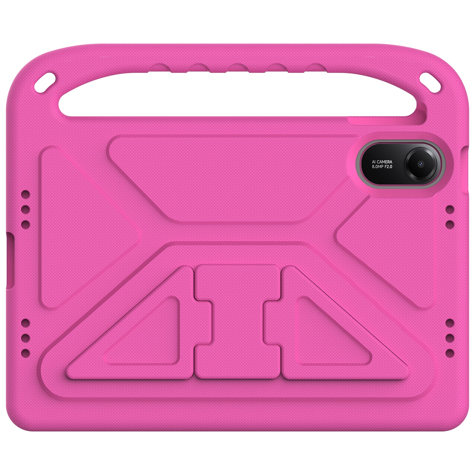 Xiaomi Redmi Pad 2 Stødsikkert cover/etui med håndtag - Perfekt til børn, Lyserød
