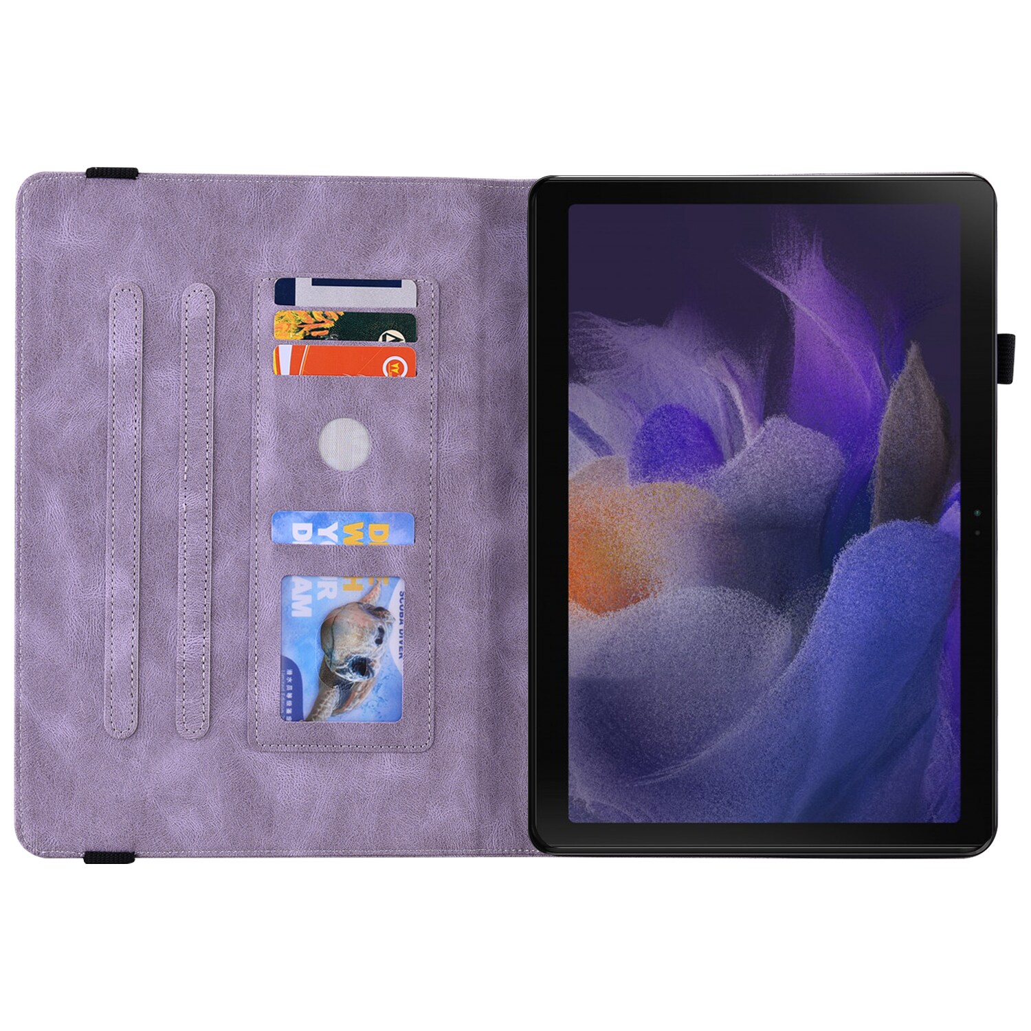 Samsung Galaxy Tab A11 Etui med sommerfugle, Lilla