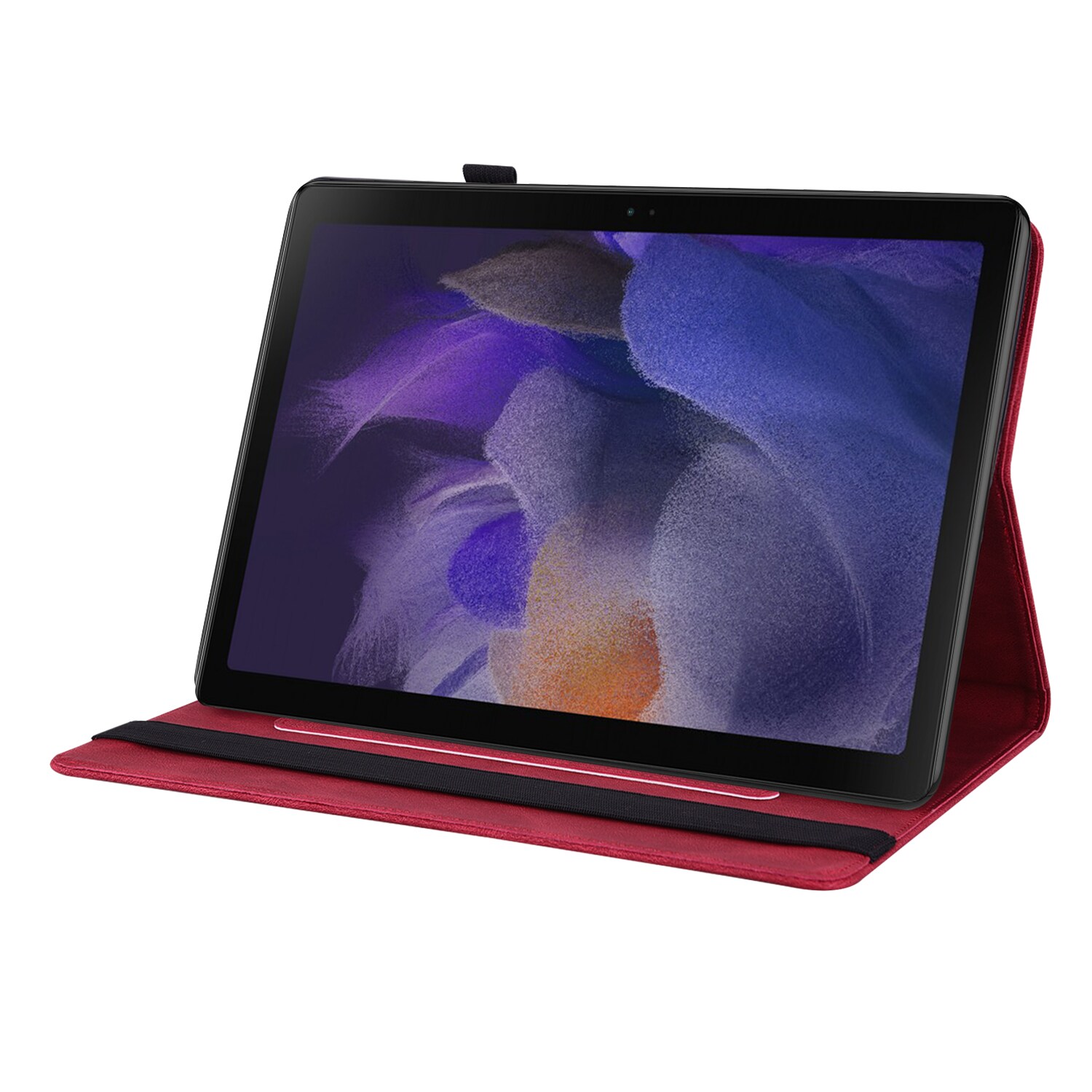 Samsung Galaxy Tab A11 Plus Etui med sommerfugle, Rød