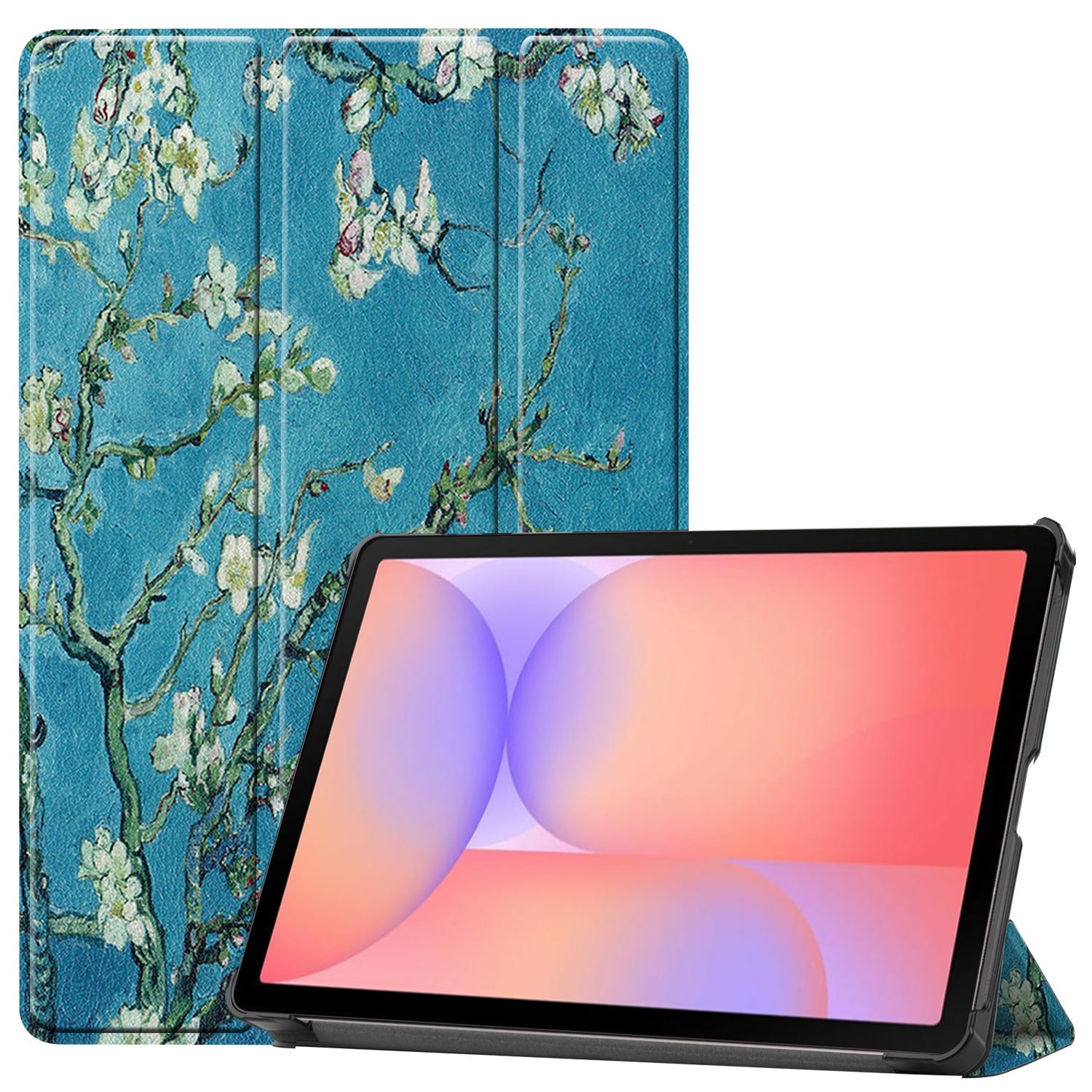 Samsung Galaxy S10 Lite Tri-Fold etui, Kirsebærblomster