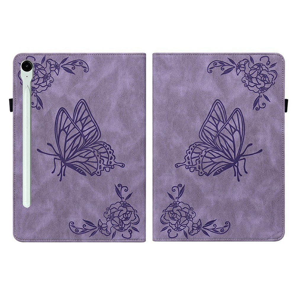 Samsung Galaxy Tab S11 Etui med sommerfugle, Lilla